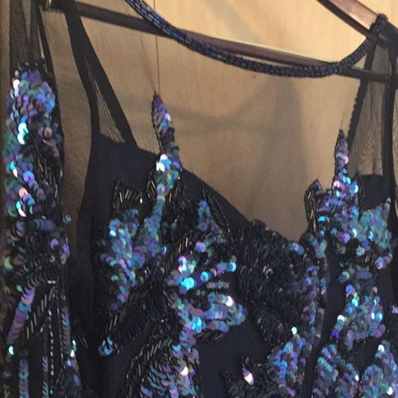 PARKER BLACK Bailey Embellished Mesh Dress - Picture 7 of 15